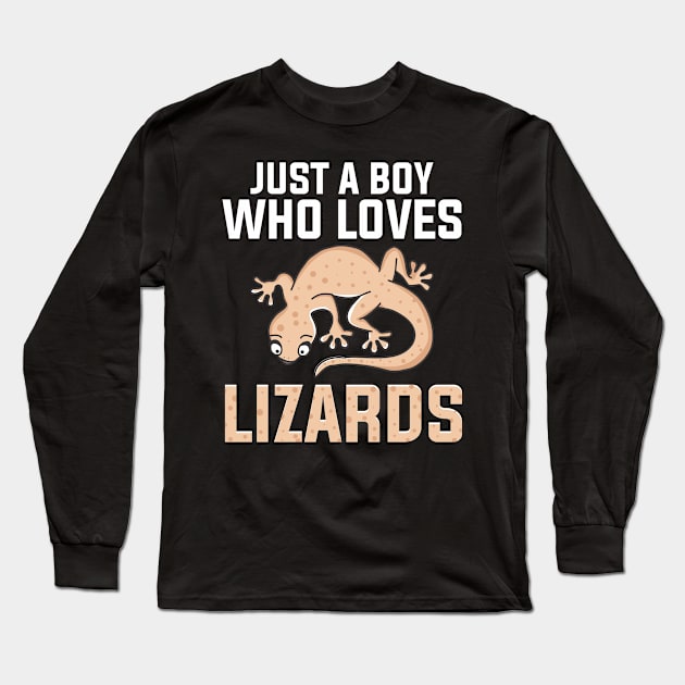 Just a boy who loves Lizards Long Sleeve T-Shirt by Shirtttee